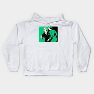 man and woman talking Kids Hoodie